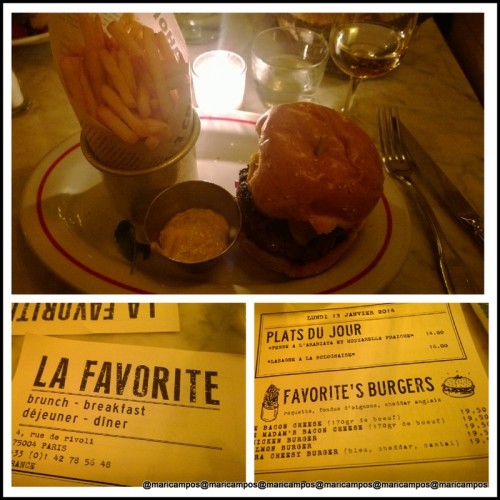 Meu primeiro hamburger parisiense no La Favorite
